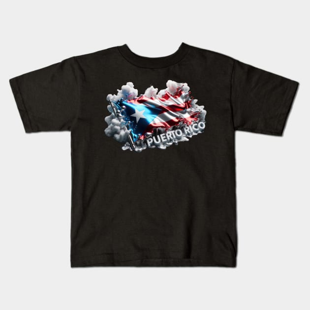 Puerto Rico Kids T-Shirt by TooplesArt